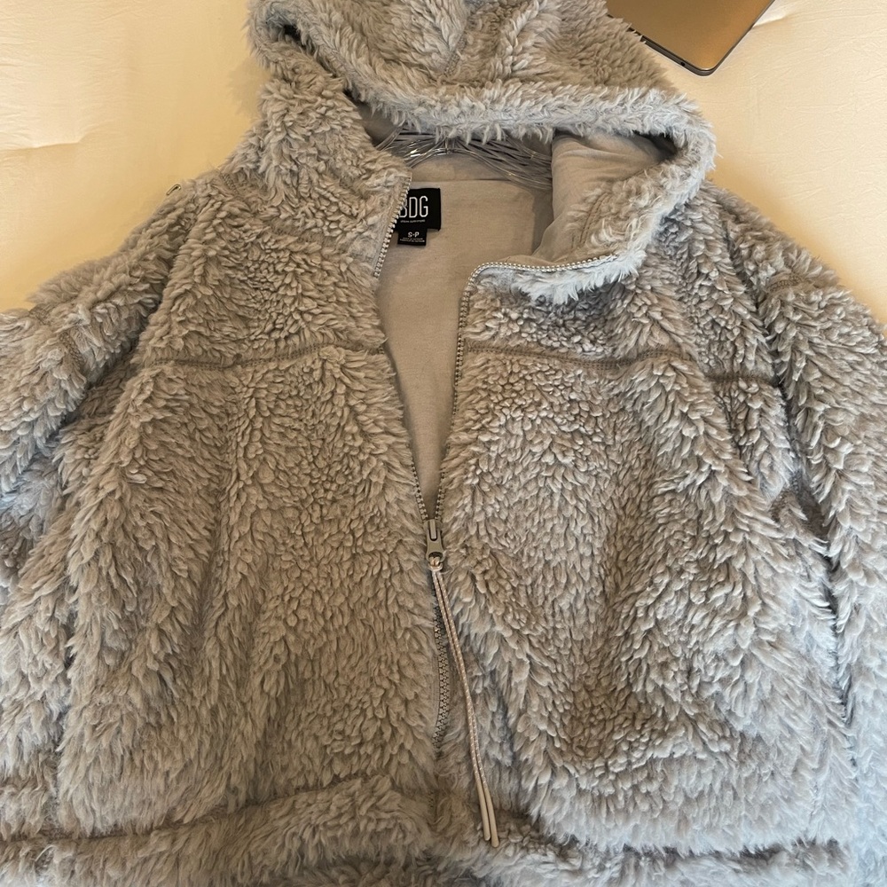 UO BDG Cropped Teddy Jacket